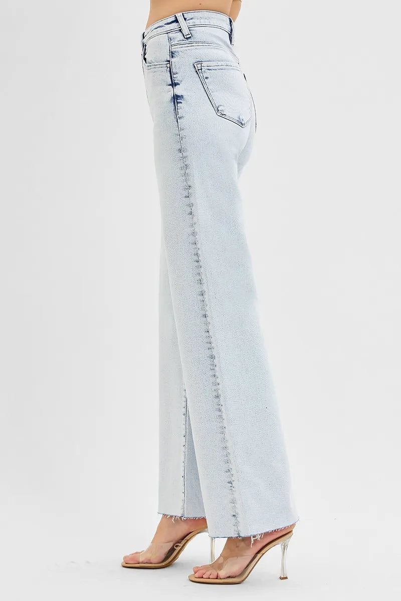 Image of RISEN Full Size High Rise Wide Leg Jeans Plus Size | Queeble.shop