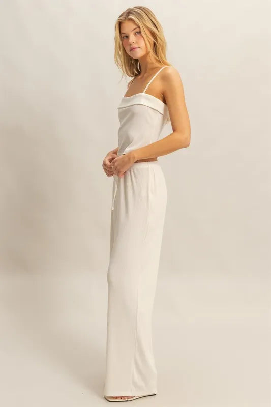 Image of HYFVE Rib Knit Cami Top and Pants Set | Queeble.shop