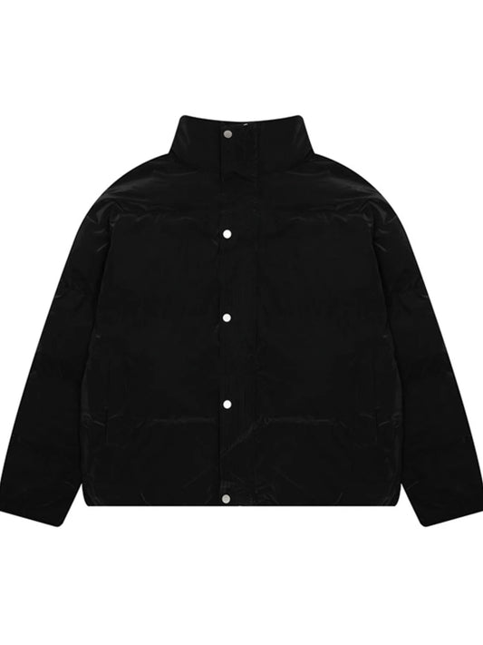 Image of Men's Full Size Quilted Long Sleeve Puffer Jacket Plus Size | Queeble.shop