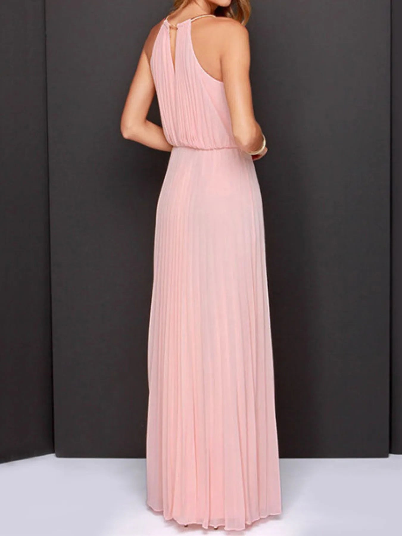 Image of Pleated Sleeveless Maxi Tank Dress | Queeble.shop