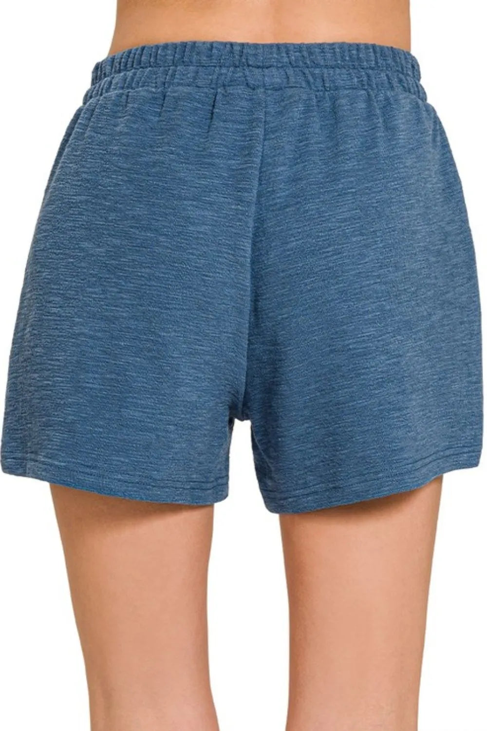 Image of Zenana Cotton Slub Shorts | Queeble.shop