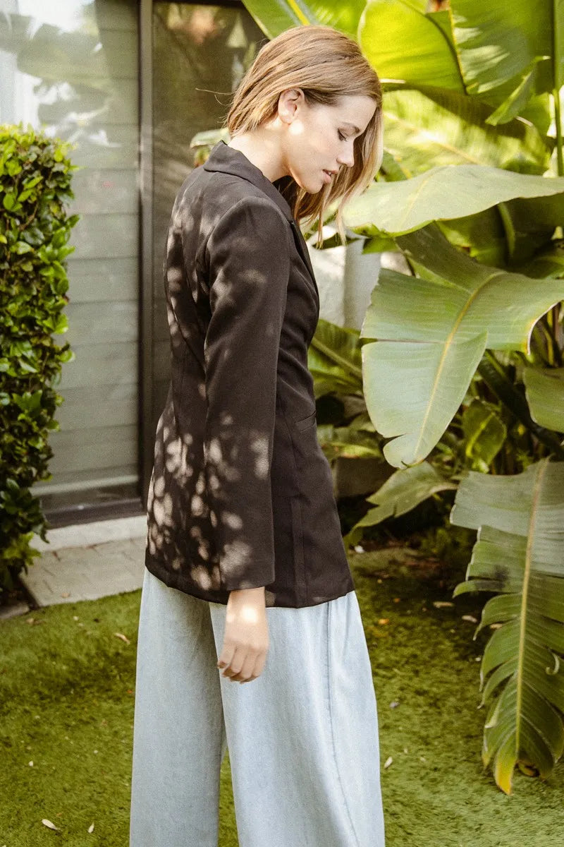 Image of BiBi Single Brested Peaked Lapel Blazer | Queeble.shop