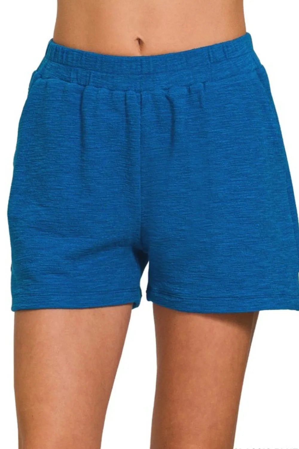 Image of Zenana Cotton Slub Shorts | Queeble.shop