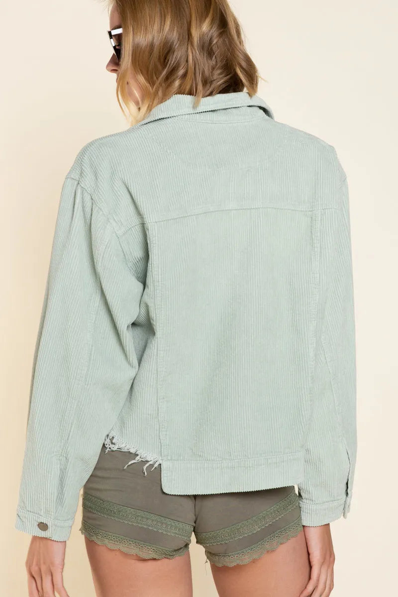 Image of POL Button Down Corduroy Trucker Jacket | Queeble.shop