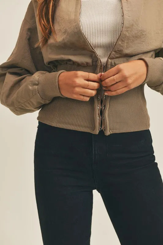 Image of MABLE Long Sleeve Two Way Jacket | Queeble.shop
