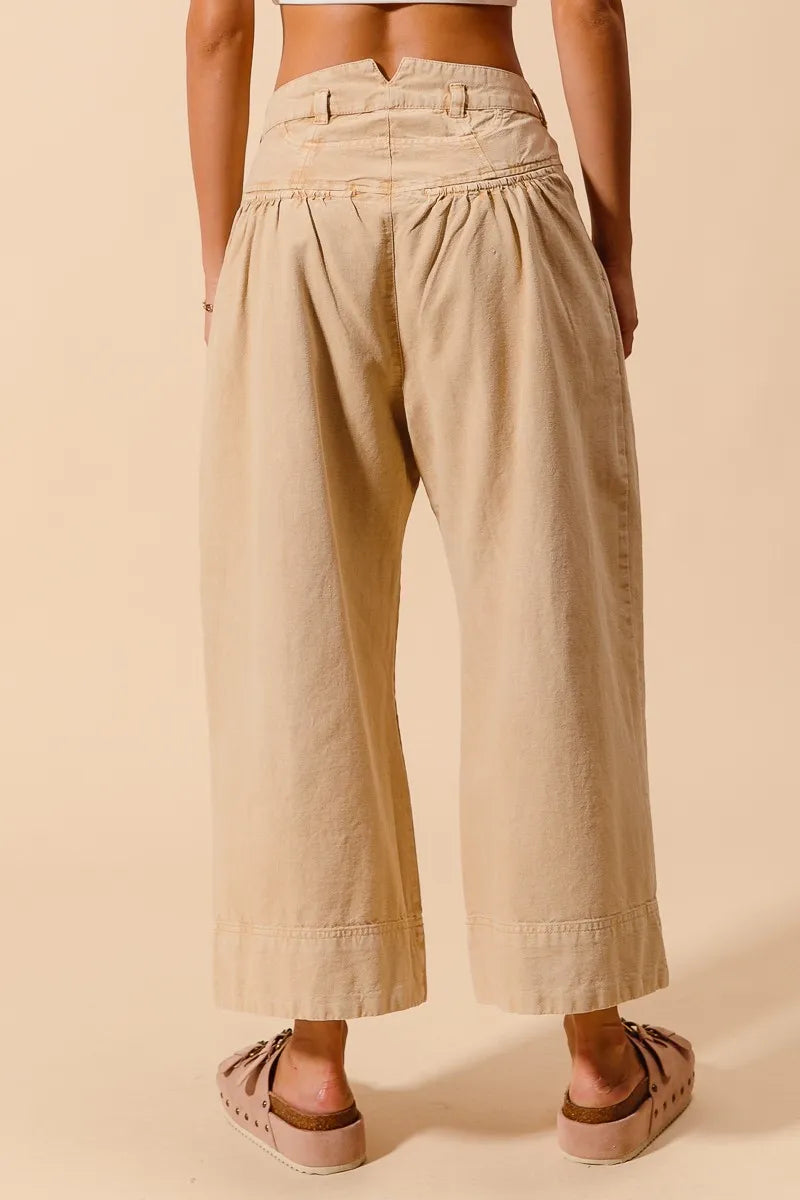 Image of SO ME Mid Rise Wide Leg Chino Pants With Pockets | Queeble.shop