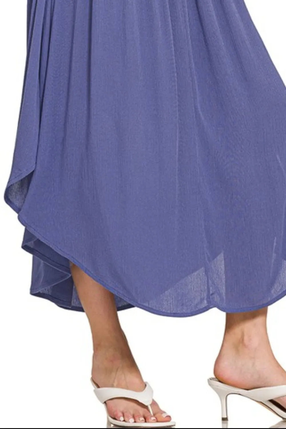 Image of Zenana Woven Crinkle Smocked Waist Maxi Skirt W Pockets | Queeble.shop
