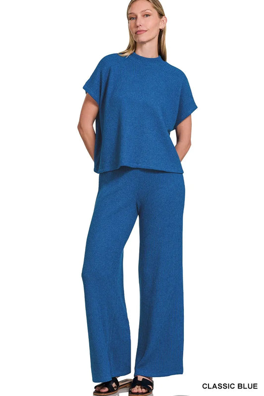 Image of Zenana Sweater Boxy Top & Long Pants Set | Queeble.shop