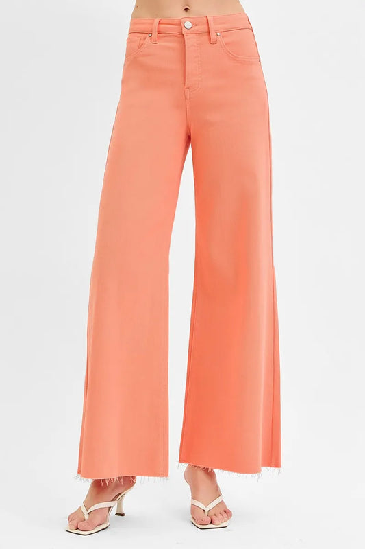 Image of RISEN Full Size Tummy Control High Rise Wide Leg Palazzo Jeans Plus Size | Queeble.shop