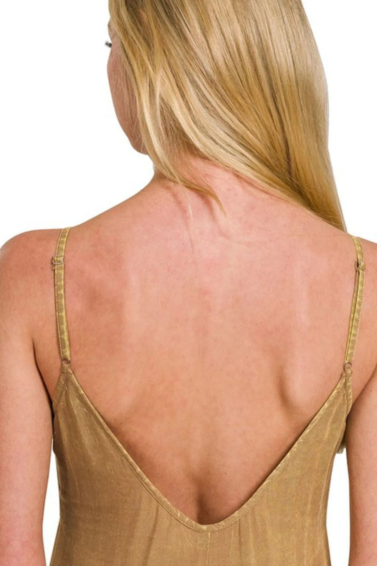 Image of Zenana Mineral Washed Rayon Challis Cami Dress | Queeble.shop