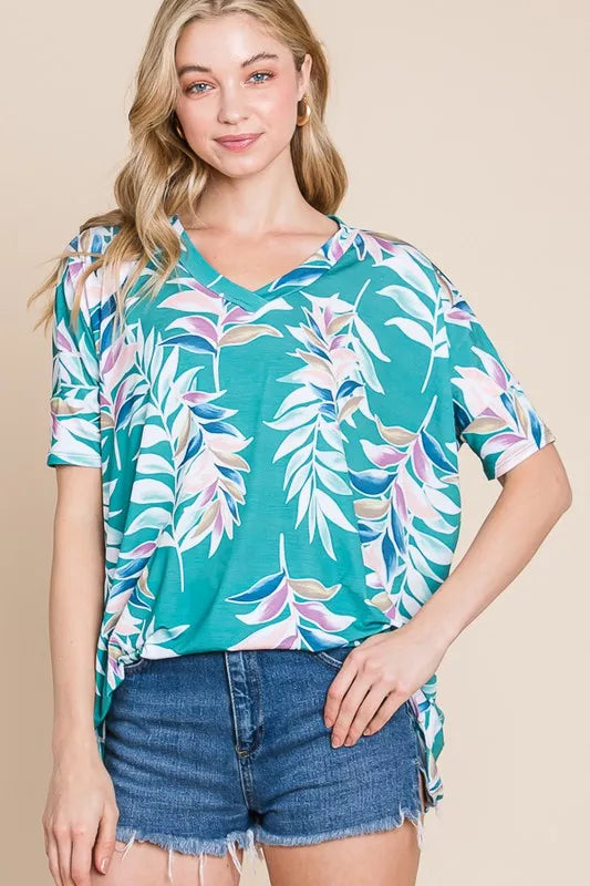 Image of BOMBOM Loose Fit Vintage Floral Tunic Top | Queeble.shop