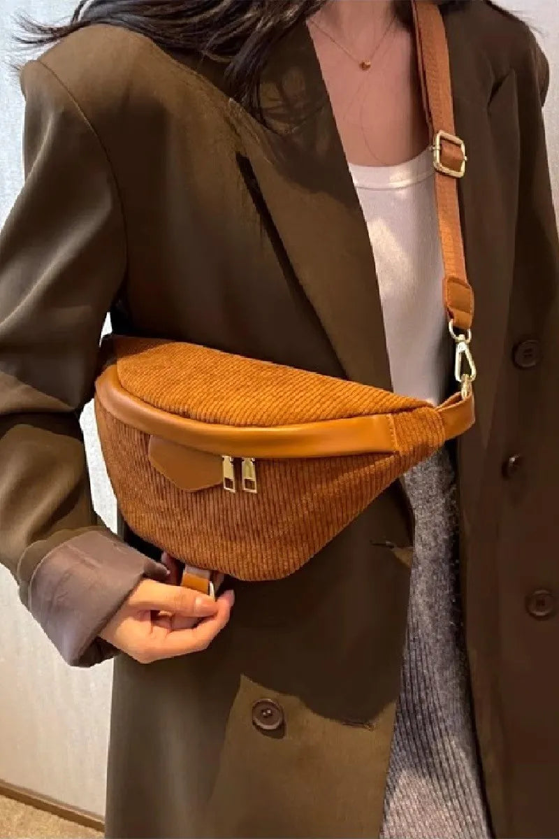 Image of Zenana Corduroy Crossbody Bag with Removable Strap | Queeble.shop