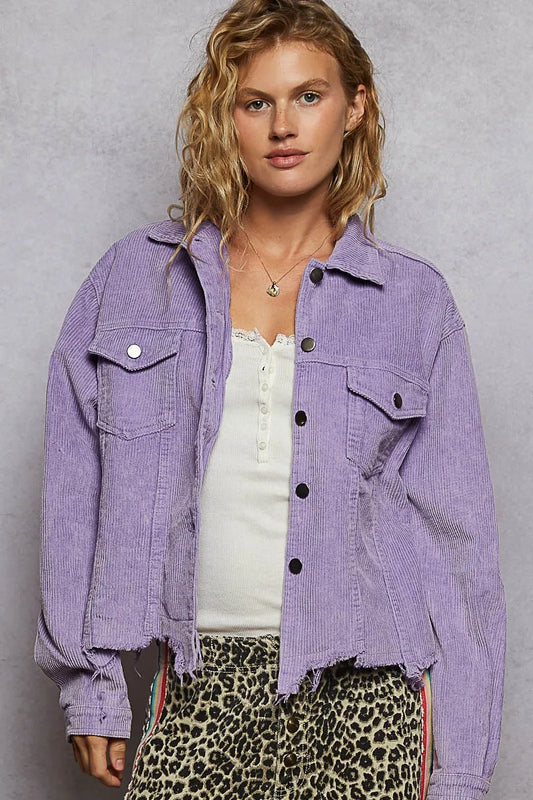 Image of POL Button Down Corduroy Trucker Jacket | Queeble.shop