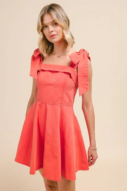Image of SO ME Fit and Flare Washed Gameday Dress | Queeble.shop