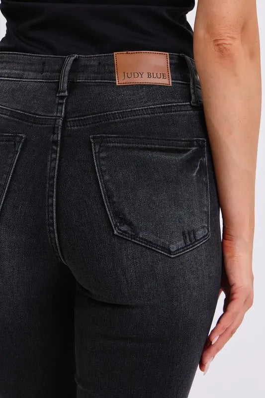 Image of Judy Blue Full Size Mid Rise Tummy Control Skinny Jeans Plus Size | Queeble.shop
