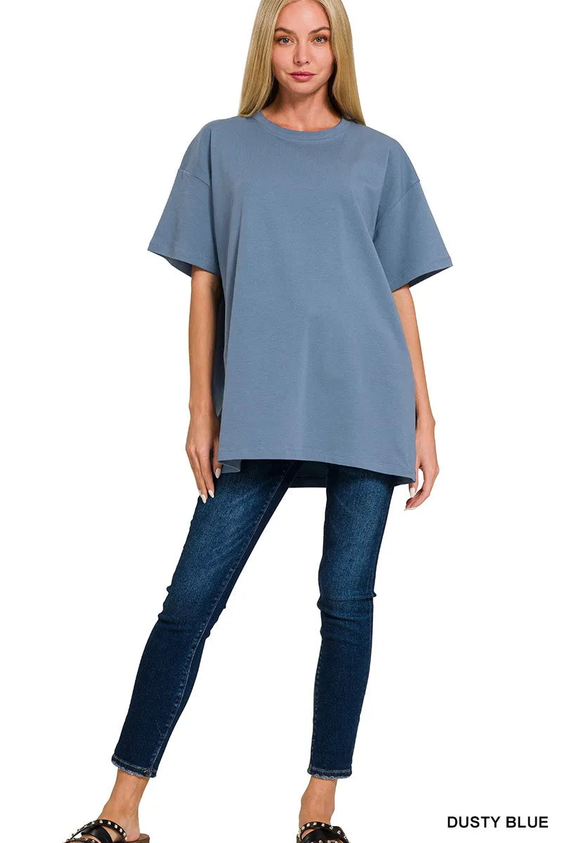 Image of Zenana Cotton Round Neck Top & Legging Set | Queeble.shop