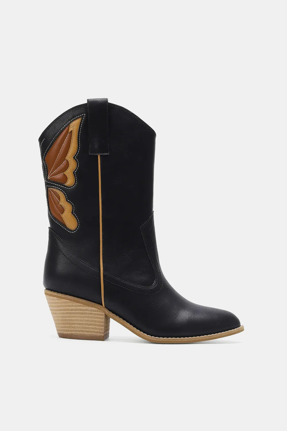Image of Beast Fashion Butterfly Cut Detail Point Toe Boots | Queeble.shop