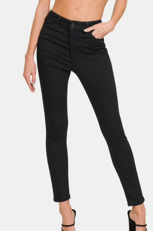 Image of Zenana High Rise Skinny Jeans with Pockets | Queeble.shop