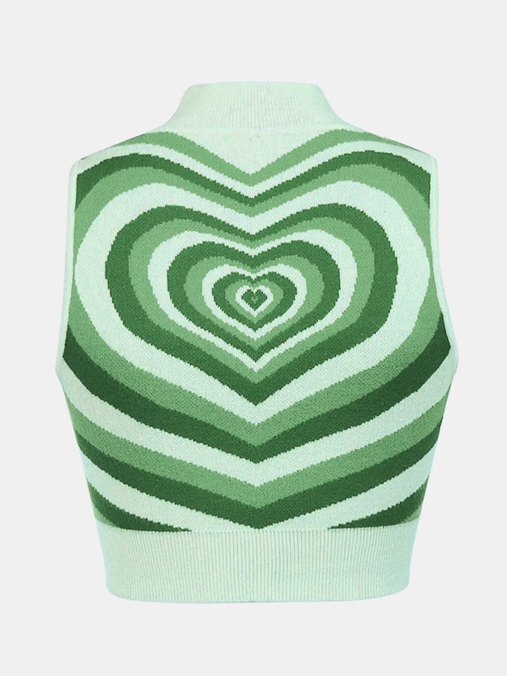 Image of Heart Mock Neck Sweater Vest | Queeble.shop