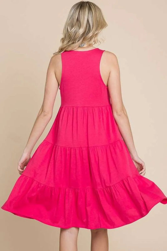 Image of Culture Code Racerback Tiered Tank Dress | Queeble.shop