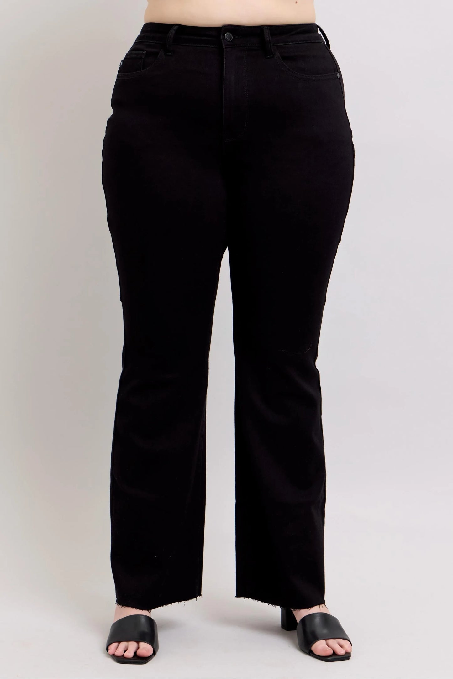 Image of Judy Blue Full Size High Waist Star Seam Detail Flare Plus Size | Queeble.shop
