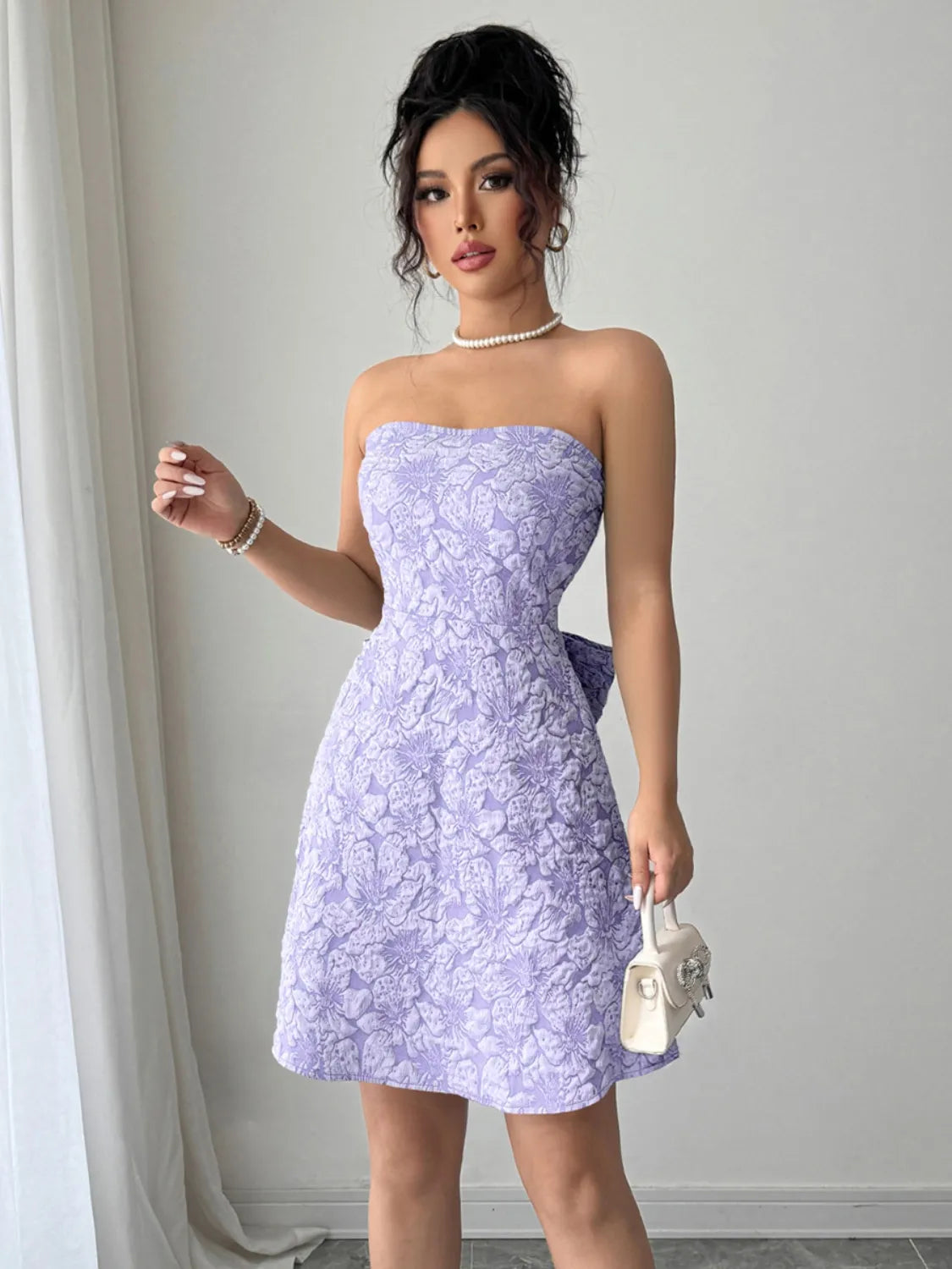 Image of Bow Back Tube Mini Dress | Queeble.shop