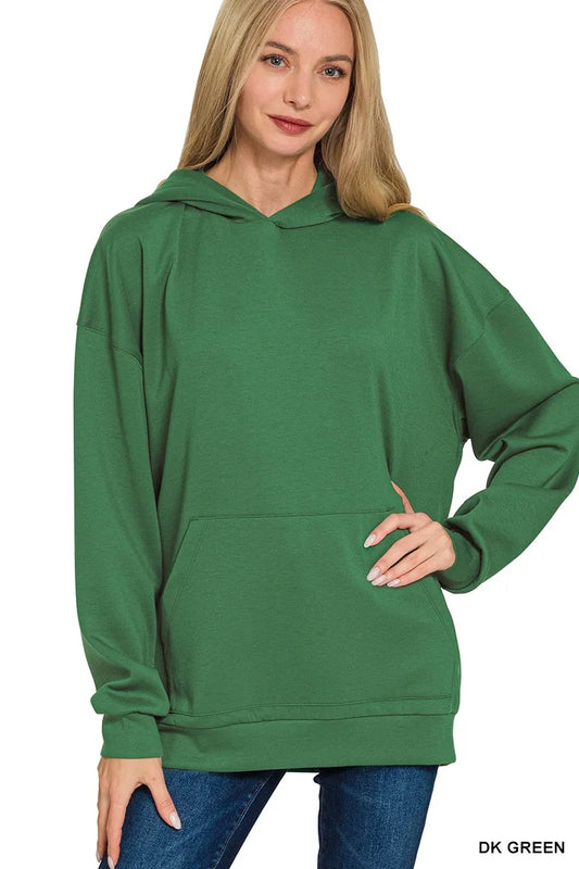 Image of Zenana Oversized Scuba Hoodie with Kangaroo Pocket | Queeble.shop