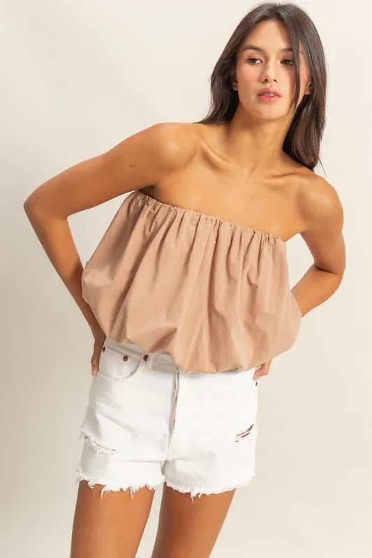 Image of HYFVE Trendy Strapless Bubble Top | Queeble.shop
