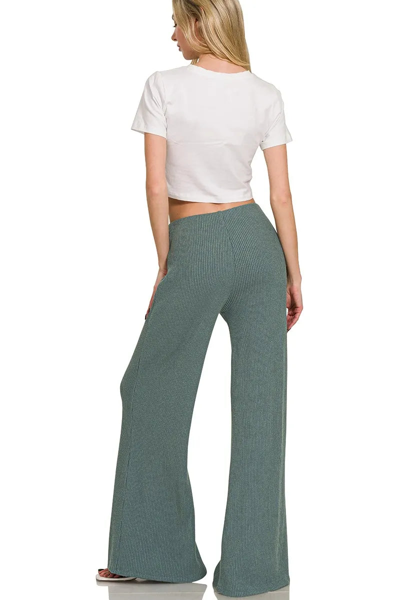 Image of Zenana Mock Neck Top and Pants Sweater Set | Queeble.shop