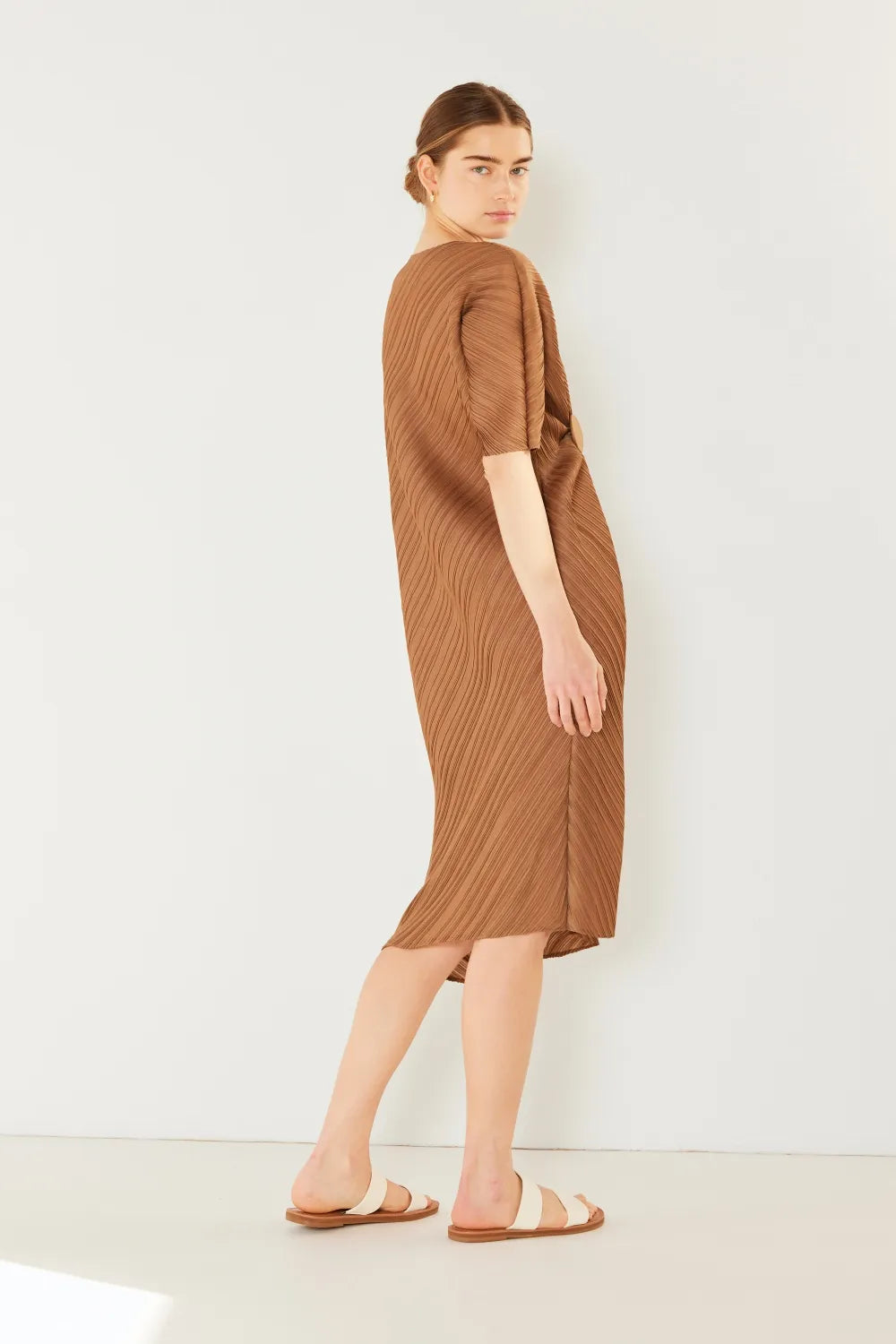 Image of Marina West Swim Pleated Dolman Sleeve Dress | Queeble.shop