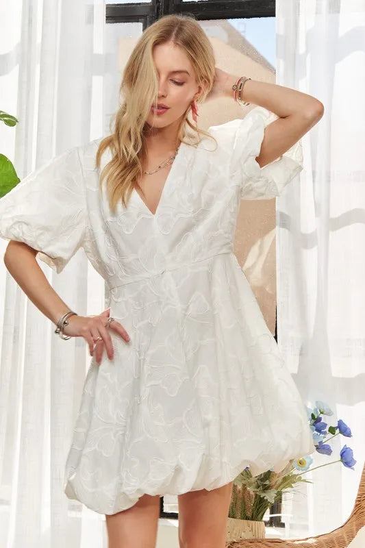 Image of ADORA Puff Sleeve Floral Dress | Queeble.shop