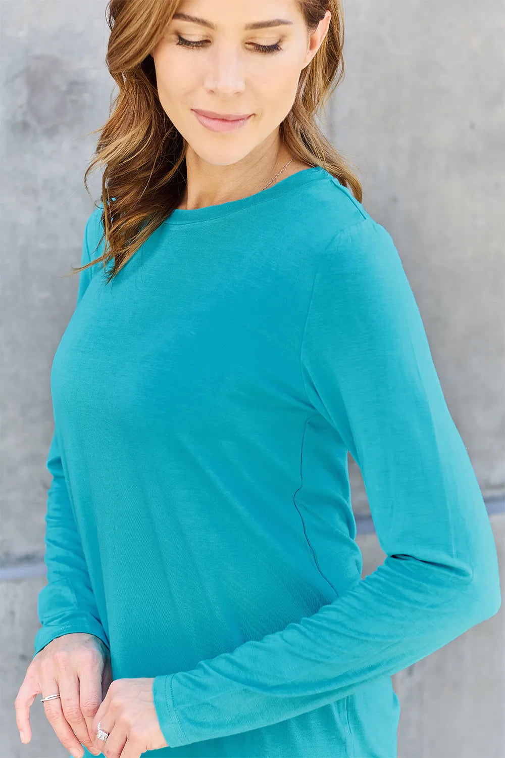 Image of Basic Bae Full Size Round Neck Long Sleeve Top | Queeble.shop