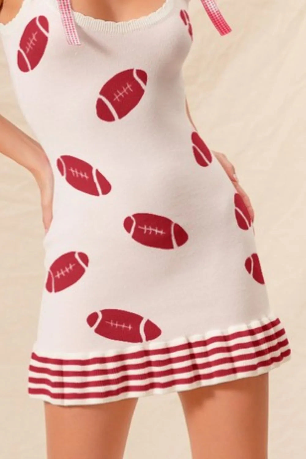 Image of SO ME Gameday Football Knitted Mini Dress | Queeble.shop