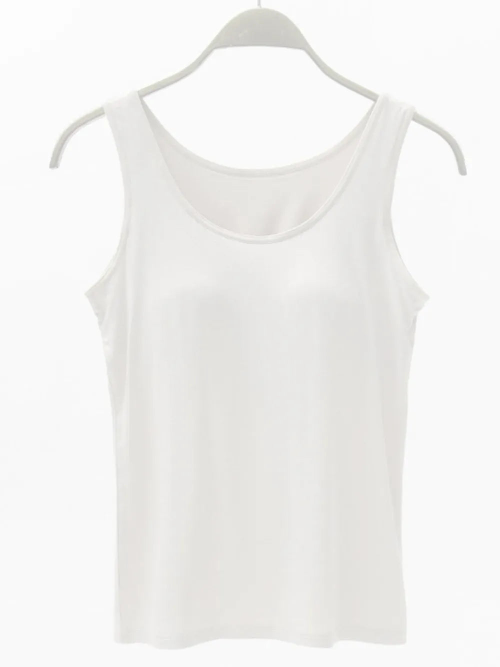 Image of Full Size Wide Strap Modal Tank with Bra | Queeble.shop