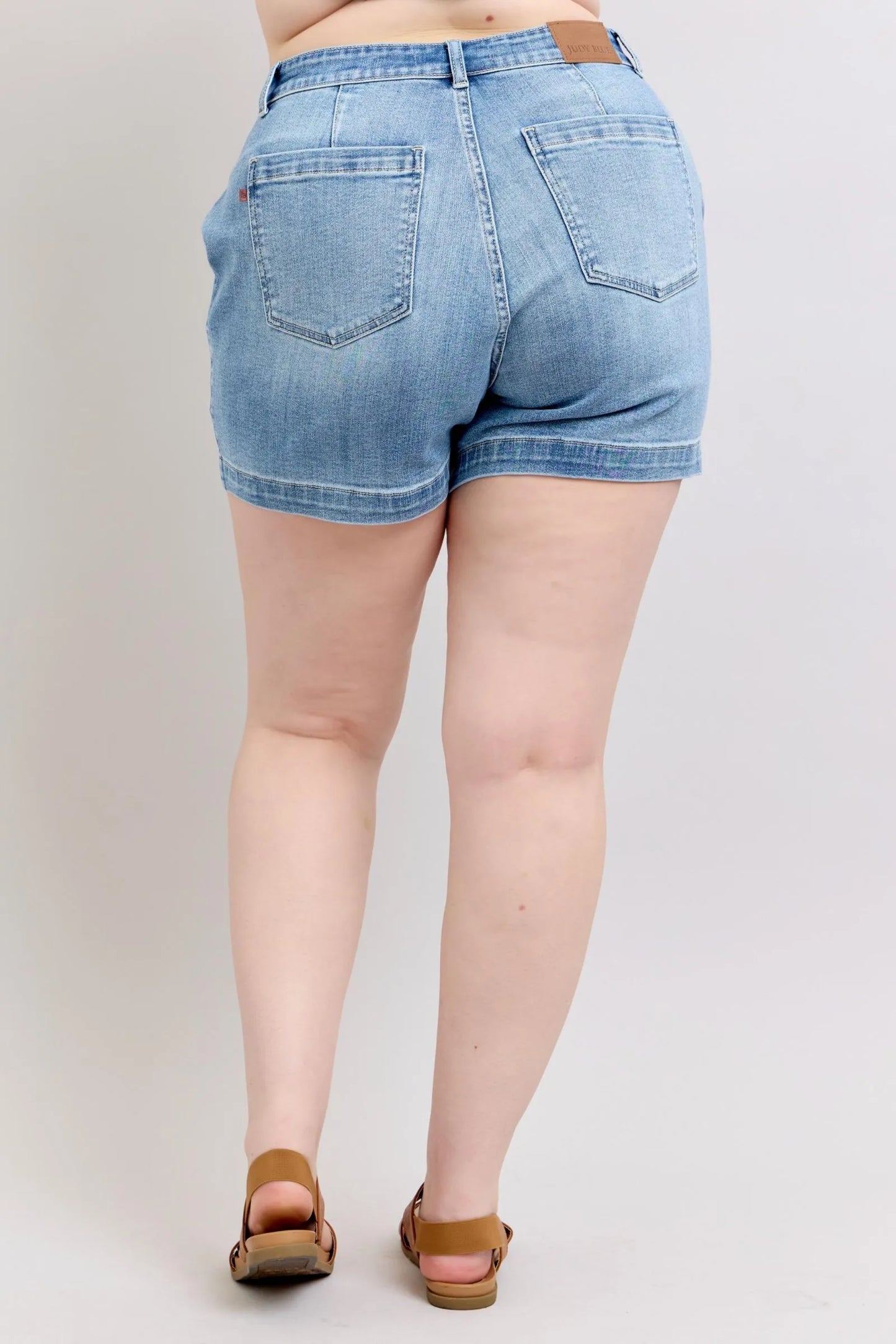 Image of Judy Blue Plus Size High Rise Denim Shorts | Queeble.shop