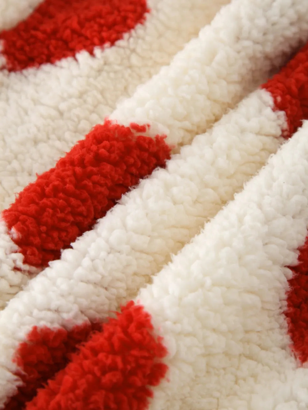 Image of Fuzzy Heart Pocketed Dropped Shoulder Hoodie | Queeble.shop