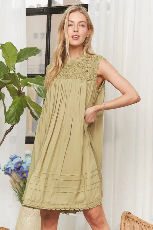 Image of ADORA Loose Textured Babydoll Dress | Queeble.shop