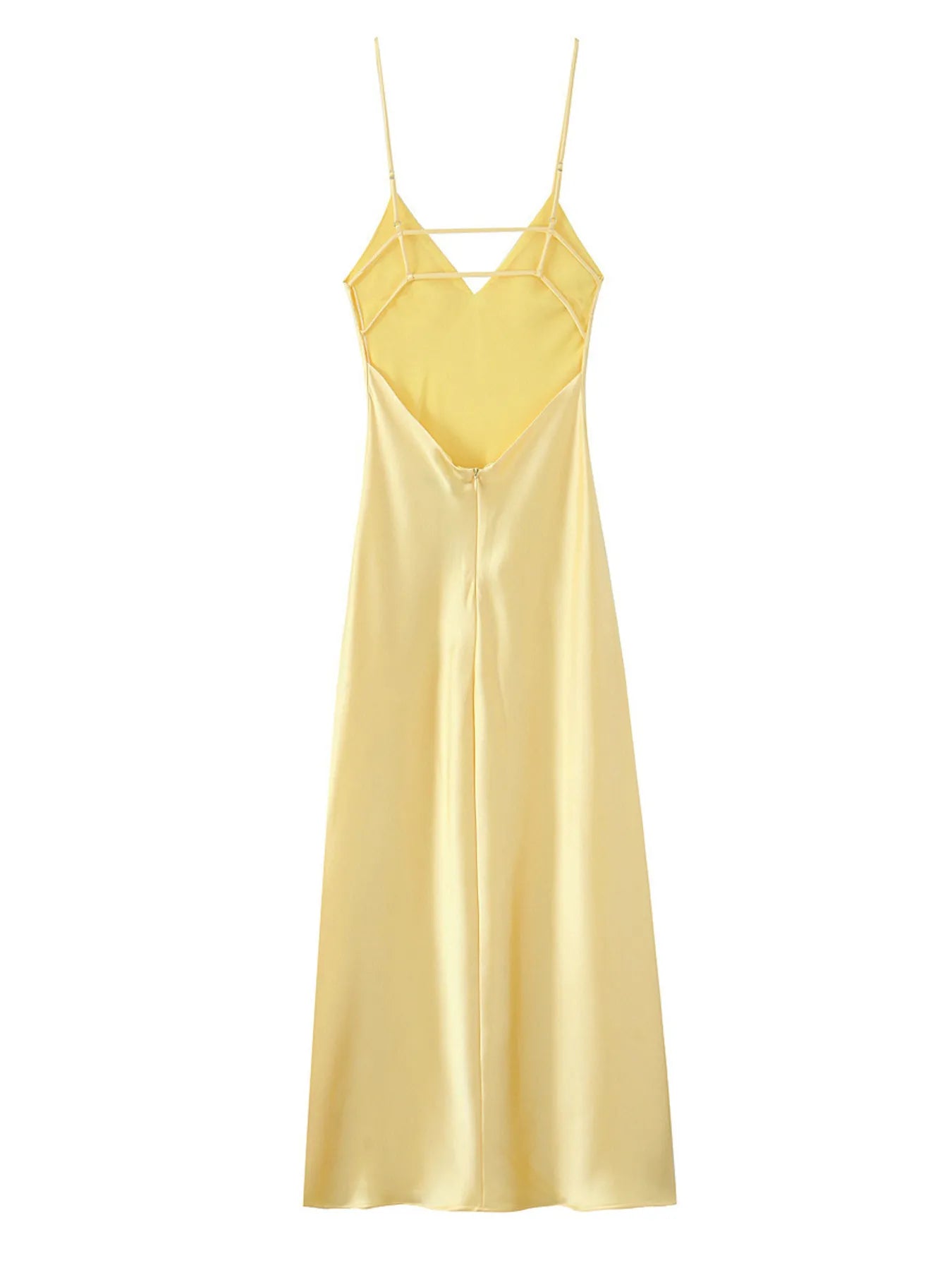 Image of Satin V-Neck Cami Dress | Queeble.shop