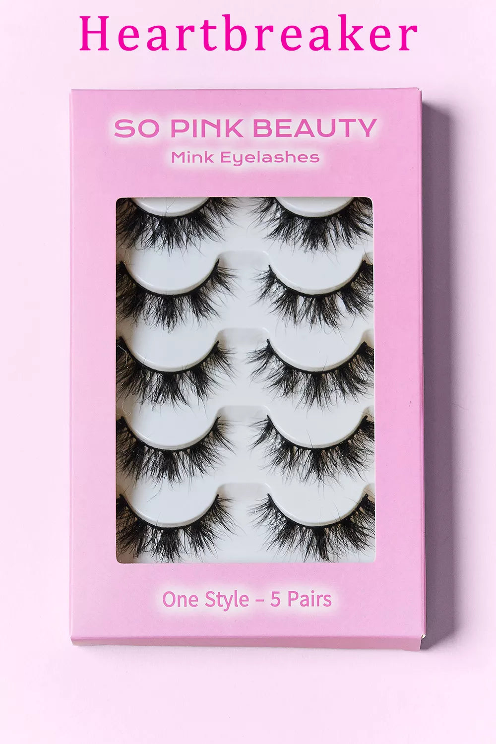 Image of SO PINK BEAUTY Mink Eyelashes 5 Pairs | Queeble.shop