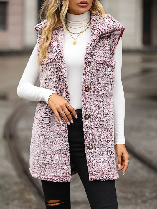 Image of Full Size Button Down Collared Neck Vest | Queeble.shop