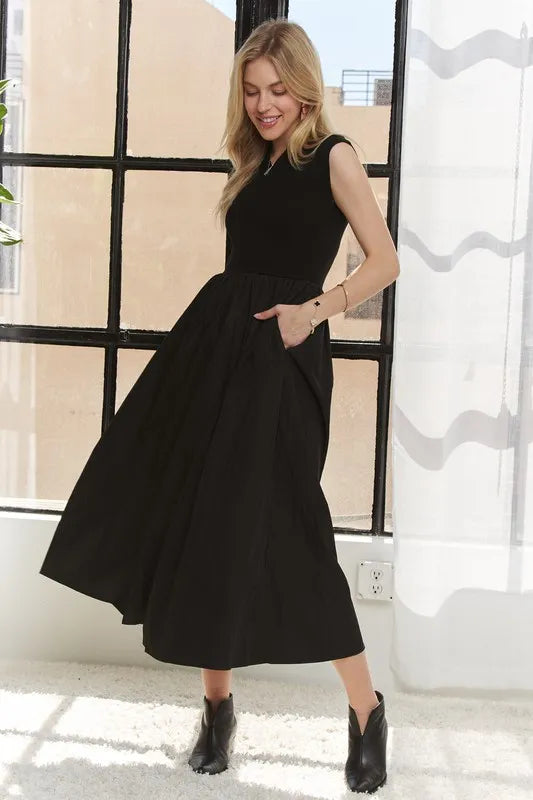 Image of ADORA V-Neck Cap Sleeve Dress | Queeble.shop