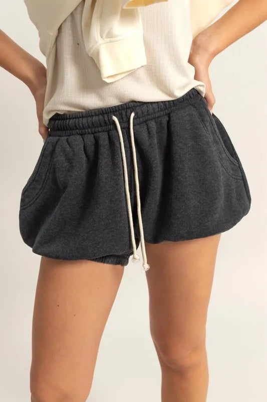Image of HYFVE Drawstring Bubble Hem Shorts | Queeble.shop