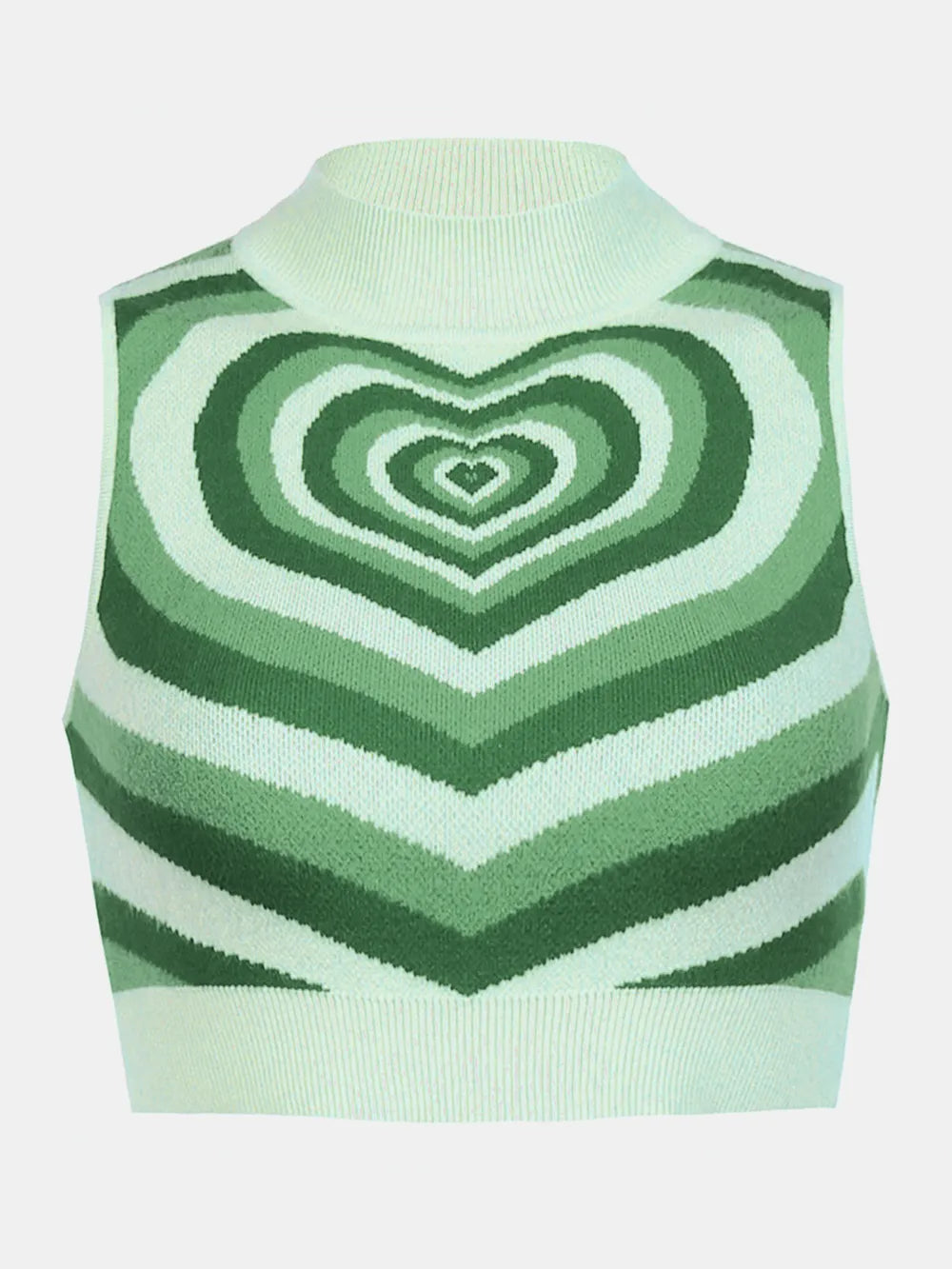 Image of Heart Mock Neck Sweater Vest | Queeble.shop