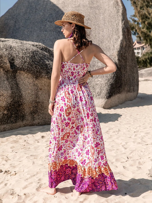 Image of Printed Scoop Neck Cami Dress | Queeble.shop