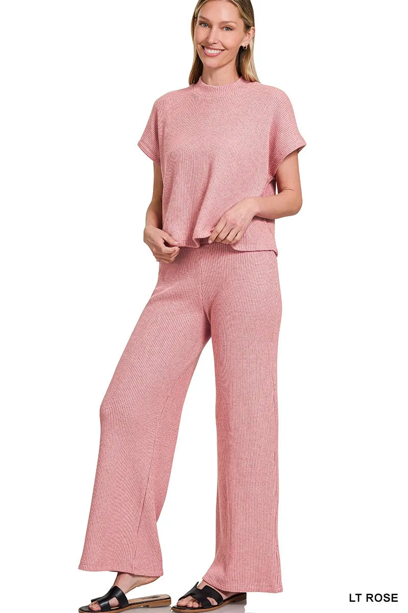 Image of Zenana Sweater Boxy Top & Long Pants Set | Queeble.shop