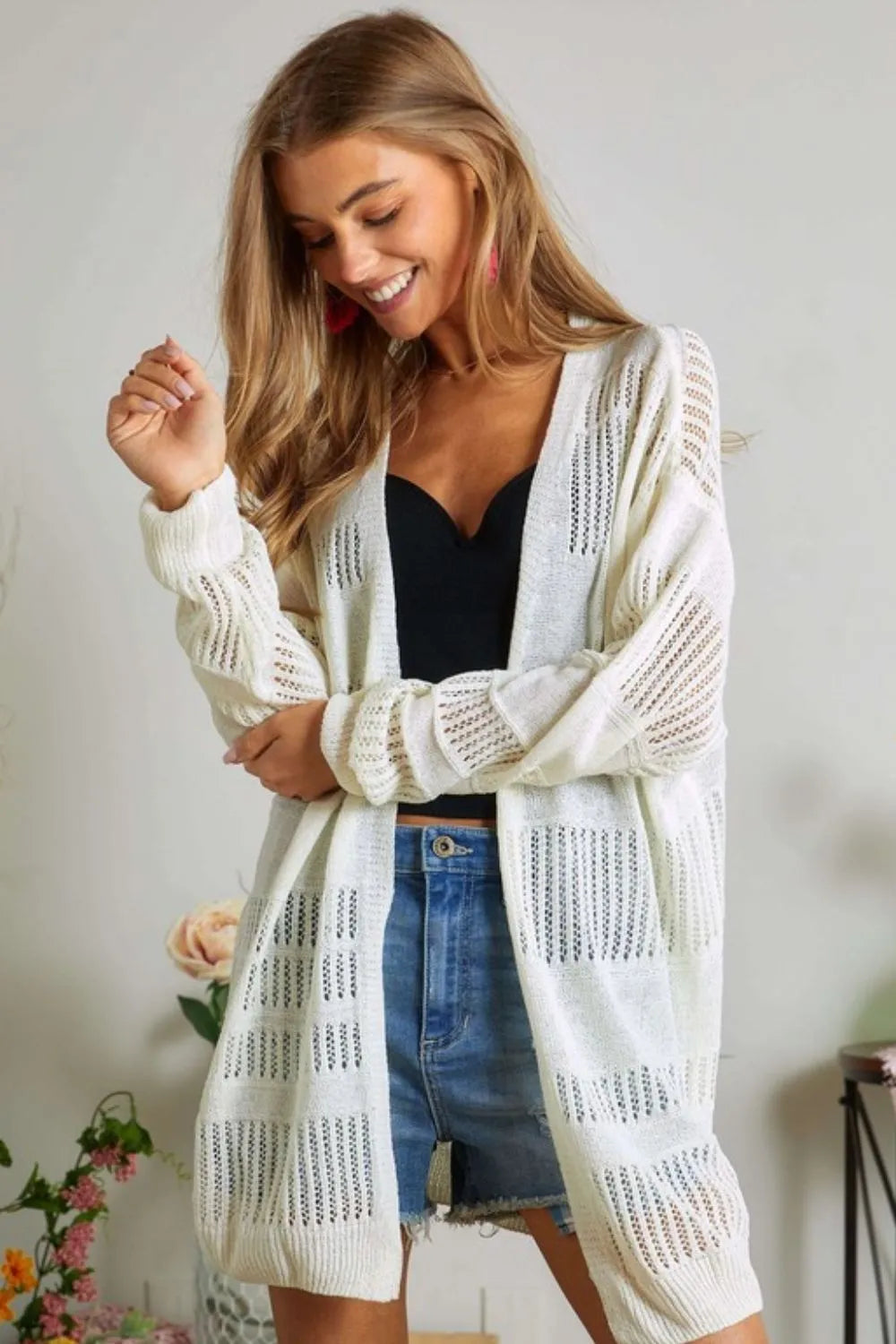Image of ADORA Lightweight Sweater Knit Cardigan | Queeble.shop