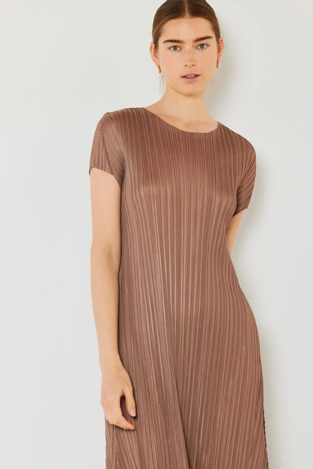 Image of Marina West Swim Pleated Cap Sleeve A-Line Dress | Queeble.shop