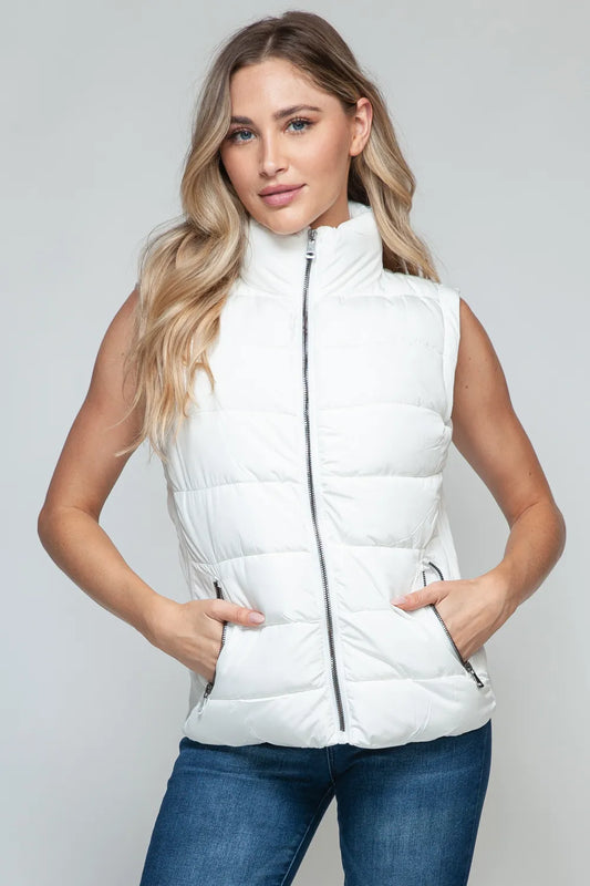 Image of Snobbish Zip Up Turtleneck Vest with Pockets | Queeble.shop