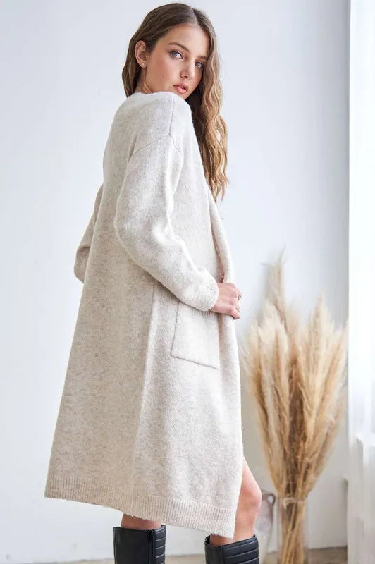 Image of ADORA 2tone Sweater Open Cardigan | Queeble.shop
