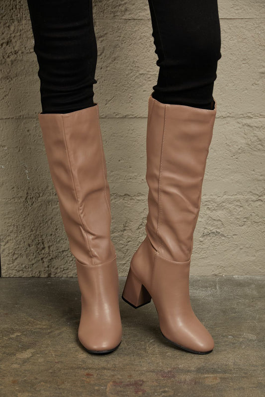 Image of East Lion Corp Block Heel Knee High Boots | Queeble.shop